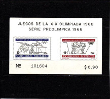 Olympics 1968 - History - MEXICO - S/S Imp. MNH - Summer 1968: Mexico City