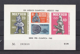 Olympics 1968 - History - MEXICO - S/S Imp. MNH - Verano 1968: México