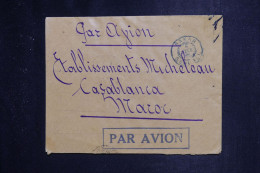 SÉNÉGAL - Enveloppe De Dakar Pour Casablanca Par Avion, Affranchissement Au Verso   - L 151309 - Storia Postale