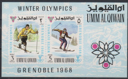 Olympics 1968 - Ski - UMM AL QIWAIN - S/S Imp. MNH - Invierno 1968: Grenoble