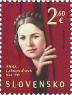 Slovakia - 2024 - Personalities - Anna Jurkovicova, Slovak Actress - Mint Stamp - Nuovi