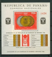 Olympics 1968 - Medals - PANAMA - S/S MNH - Invierno 1968: Grenoble