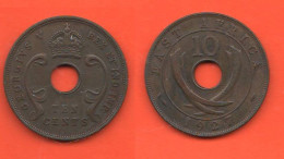 East Africa 10 Cents 1927 Great Britain Protectorate Oriental Afrique Bronze Coin King Georgius V° - Kolonies