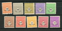 FRANCE - ARC DE TRIOMPHE - N° Yvert 702/711** - 1944-45 Arc Of Triomphe