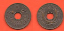 East Africa 5 Cents 1964 Uganda Oriental Afrique Bronze Typological Coin - Ouganda