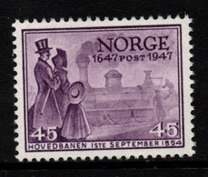 1200 - NORWAY 1947- SCOTT#: 285 - MNH - FIRST NORWEGIAN LOCOMOTIVE - TRAINS - Ungebraucht