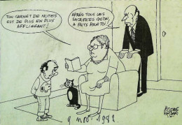 ► Coupure De Presse  Quotidien Le Figaro Jacques Faisant 1983 Marchais Mitterrand  Snoopy Chat Carnet De Notes - 1950 à Nos Jours
