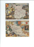 FRANCE Lot De 6 CPA Départementales TBE - Maps