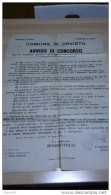 1925 MANIFESTO ORVIETO AVVISO DI CONCORSO PER MEDICO CHIRURGO - Afiches