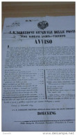 1849 VERONA - DIREZIONE GENERALE DELLE POSTE NEL REGNO LOMBARDO VENETO - Afiches