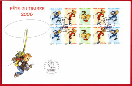 2006 - Fête Du Timbre SPIROU - Carnet Du Timbre Sur Enveloppe 27x17,5cm -  - 2000-2009