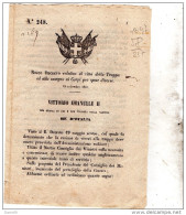 1861 DECRETO RELATIVO AL VITTO DELLA TRUPPA - Decreti & Leggi