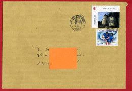 2007 - Lettre De L'AIGLE (Orne) - Vignette Du Château - Emise Pour L'exposition Philaouest - Tp Rugby N°4032 - Tourisme (Vignettes)