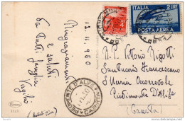 1950 CARTOLINA CON ANNULLO PIEDIMONTE D'ALIFE CASERTA - Posta Aerea