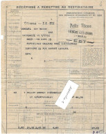 1935 Récépissé Colis Postal / Chemin Fer Orléans Et Midi / Gare Châteauroux Et Luxeuil / Exp Pépinières Gaujard (arbres) - Covers & Documents