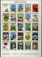 België 2007 - Jaarmap - Pochette Annuelle - Met Zwart-wit Velletje Van Europa - Kuifje - Tintin - BD - Scellé - Zeldzaam - Volledige Jaargang