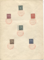 Böhmen Und Mähren 18.3.39 6x Sonderstempel #1a Blankoblatt Vorläufer-Frankaturen - Briefe U. Dokumente