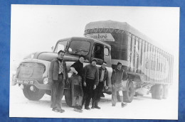 Photo ( Repro ) Ancien Camion Poids Lourds  Marque WILLEME -  équipe De Routiers / Chauffeur Savon Ambré Le Chat - Coches