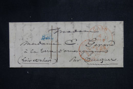 BELGIQUE - Cachet à Date De Gand Sur Lettre Cachetée Pour La France En 1838 - L 151327 - 1830-1849 (Belgica Independiente)