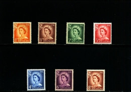 NEW ZEALAND - 1956  QUEEN ELISABETH  LARGE FIGURES  SET  MINT NH - Ungebraucht