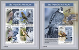 TOGO 2019 MNH Falcons In Togo Falken Faucons M/S+S/S - OFFICIAL ISSUE - DH1937 - Adler & Greifvögel