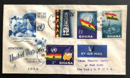 GHANA,  Circulated FDC, « United Nations Trusteeship Council », Flags, 1959 - Ghana (1957-...)