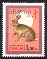 MACAU - 1987 - 1v - MNH - Lapin - Year Of The Rabbit - Kaninchen Conejo Coniglio Lapins Conigli - Coelho China Rabbits - Lapins