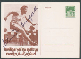 Briefmarkenausstellung DINSLAKEN 1971 GERMANY Olympic Games -Signed Athlete Maria Sander Domagella -stationery - Altri & Non Classificati