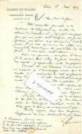 1919 AG Chambre Des Notaires Arbois Jura / Courrier Simonin De Salins / Hommage Aux Disparus (guerre 14-18) - 1914-18