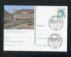 "BUNDESREPUBLIK DEUTSCHLAND" 1978, Bildpostkarte Mit Bildgleichem Stempel Ex "CRAILSHEIM" (L0169) - Illustrated Postcards - Used