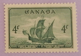 CANADA YT 229 NEUF**MNH "BATEAU DE JEAN CABOT" ANNÉE 1949 - Unused Stamps