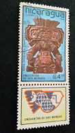 NİARAGUA-1970-80     4.00   CORD  DAMGALI - Nicaragua