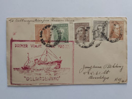 STORIA POSTALE ARGENTINA PRIMER VIAJE VAPOR DELTARGENTINO 1940 PIROSCAFO POSTALE ARGENTINO - Storia Postale