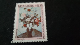 NİARAGUA-1970-80     25   CORD  DAMGALI - Nicaragua