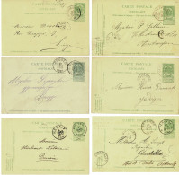 D007 UITGIFTE 1893 OP BRIEFKAARTEN * LEEFDAEL-NOIREFONTAUNE SENSENRUTH-OFFAGNE-PERVYSE-POTTES* - Postmarks With Stars