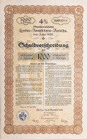 Austria - Linz 1920 - Oberösterreichische Landes-Investitions-Anleihe 1.000 Kronen - Banca & Assicurazione