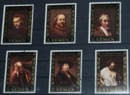 YEMEN KINGDOM 1967, Paintings, Art, Rembrandt, Mi #284-9, Used - Rembrandt