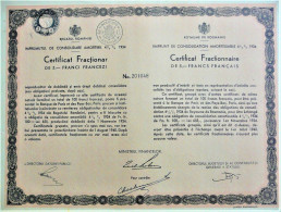 Imprumutul De Consolidare -amortibi 4.5 % 1934 -ctf Fraction. De 5 Ff - Altri & Non Classificati