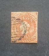 CILE 1865 CRISTOFORO COLOMBO SCOTT N 14 WMK D PRINT SANTIAGO INVERTED WATERMARK POSITION ERROR 3 SCANNERS - Chile