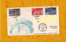 TAAF -  Enveloppe KERGUELEN  - 9 - 12- 1958 - Avec PO N° 8 - 9  Et 10  - ( Très Bon Etat ) - - Geschnittene, Druckproben Und Abarten