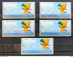 SE 25 To 29 Brazil Stamp Macaw Ararajuba Label Automaton 2003 2 - Ungebraucht