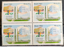 C 2547 Brazil Stamp National Congress Brasilia 2003 Block Of 4 - Ungebraucht