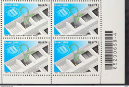 C 2545 Brazil Stamp Tcu Space Markantonio Vilaca 2003 Block Of 4 Bar Code - Ungebraucht