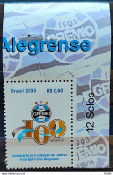 C 2542 Brazil Depersonalized Stamp Gremio Football 2003 Vignette Sup Dir - Personalized Stamps