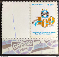 C 2542 Brazil Personalized Stamp Grêmio Football 2003 White Vignette Logo Left - Personnalisés