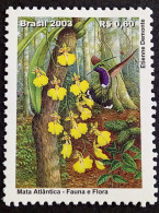 C 2541 Brazil Depersonalized Stamp Atlantic Forest Bird 2003 - Personalizzati