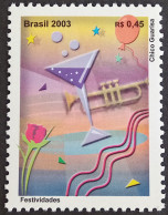 C 2540 Brazil Depersonalized Stamp Festivities 2003 Party - Personalized Stamps