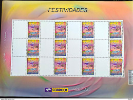C 2540 Brazil Personalized Stamp Festivities 2003 Sheet White Vignette - Personalized Stamps