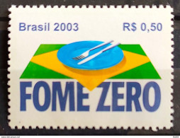 C 2538 Brazil Stamp Fome Zero Economy Flag 2003 - Ungebraucht