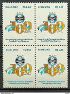 C 2532 Brazil Stamp Centenary Gremio Soccer Football 2003 Block Of 4 - Ungebraucht